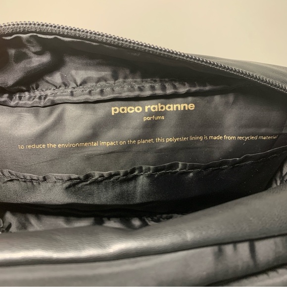 Paco Rabanne 1 Million Elixir Black Nylon/Leather Pouch Cosmetic Case NWT - Picture 5 of 7